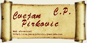 Cvejan Pirković vizit kartica